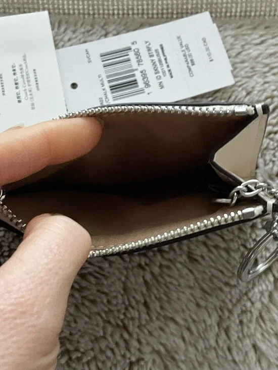 Coach Butterfly Print Card Case with Key Ring - Picture 6 of 10